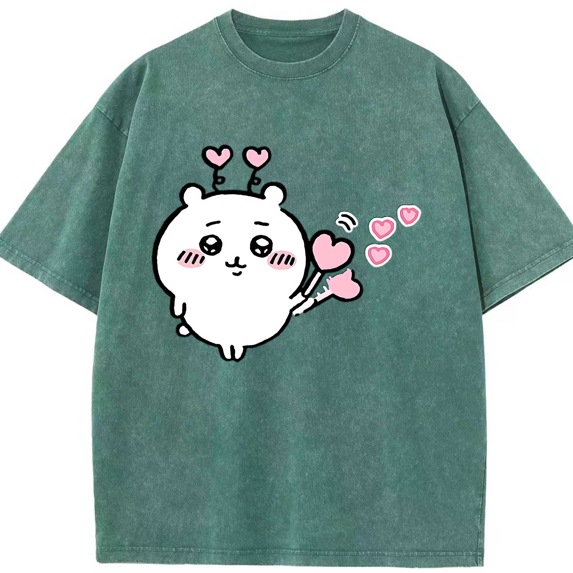 （画像用） ちいかわ ちいかわ Chii-kawa chiikawa 綿100% ヴィンテージ風 半袖Tシャツ（フロントプリント）